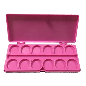 24 Grids Nail Art Paint Palette Acrylic Gel Polish Holder Drawing Paint Dish Glue Display Tool