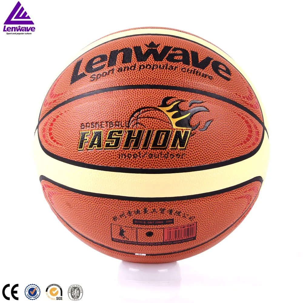Lenwave Manufacture Basketball 12 Panels Custom Leather Bulk