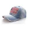 2019 Popular Denim American Flag Baseball Cap Adjustable Snapback Baseball Cap Cricket Cap