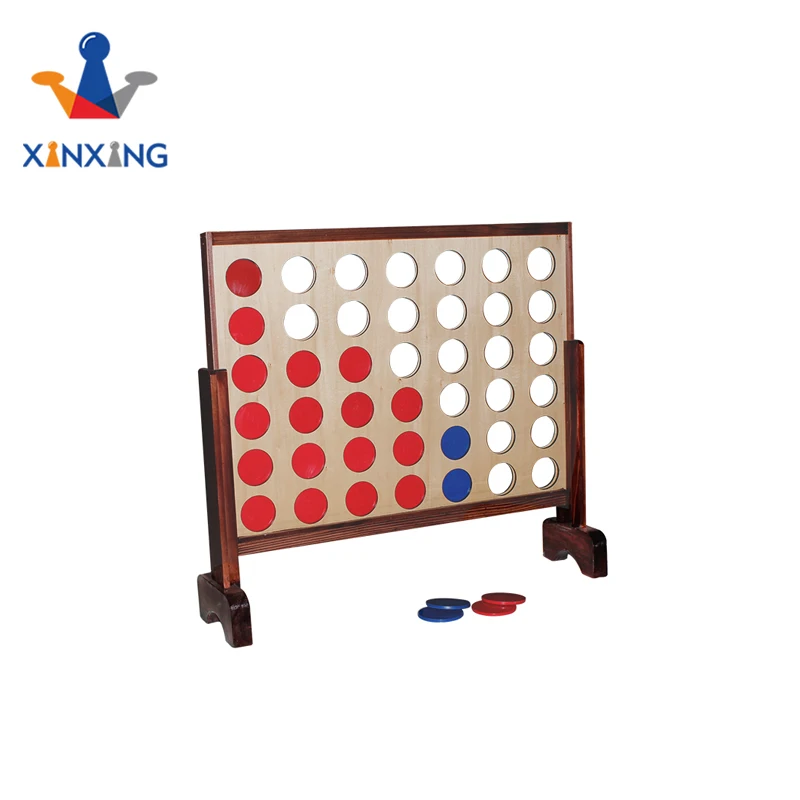 

Giant 4 in A Row, 4 to Score Wooden Connect 4 Game Set Oversized Family Outdoor Party Games