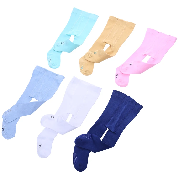 

plain colors cotton rich tights for baby, Multi-colors