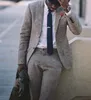 Wool Light Gray Slim Men's Two-Piece Suit For Business Party Autumn And Winter ZYL110
