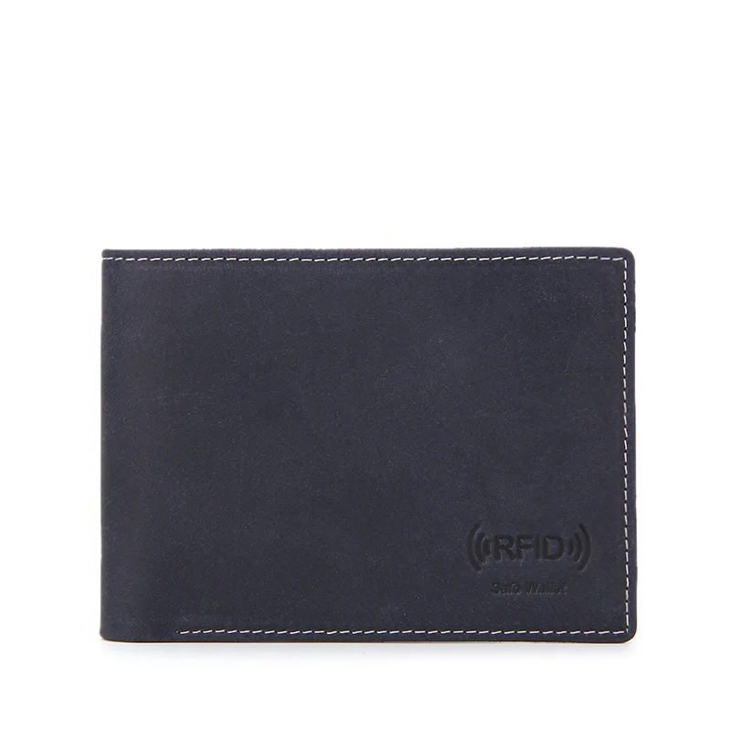 

Blue color crazy horse leather men's wallet