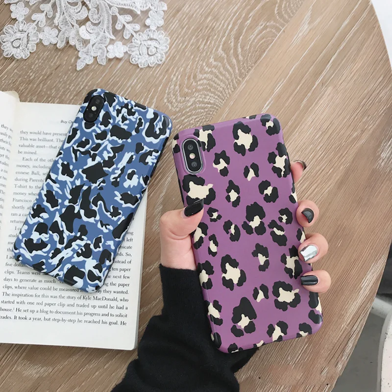 Fashion Colorful Leopard Print Phone Case Cover for Apple iphone XS Max X 8 Plus