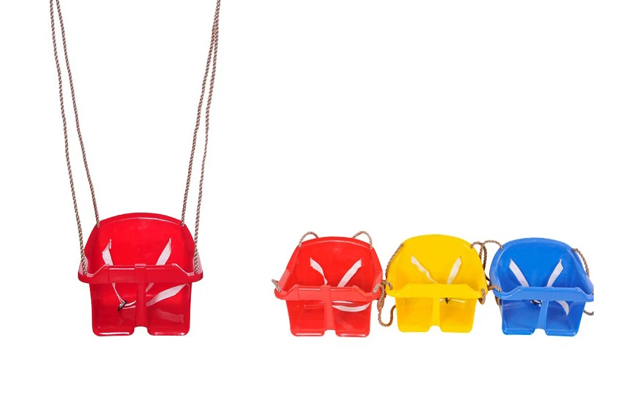 
SA-043 Safe toys new product 6 month old baby plastic swing sets 