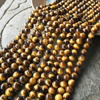 

Natural Stone Brown Yellow Tiger Eye Beads 4mm 6mm 8mm 10mm 12mm size for Jewelry Making