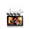 4CH Security Wifi CCTV System Wireless NVR Kit 12" LCD Monitor Screen 720P/1080P IP Camera P2P Video Surveillance Set