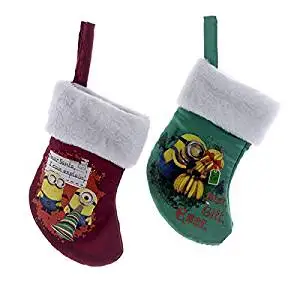 get quotations kurt adler 1 set 2 assorted despicable me minion red and green christmas stockings - Minion Christmas Stocking get quotations kurt adler 1 set 2 assorted despicable me minion red and green christmas stockings - Minion Christmas Stocking
