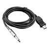 6.35mm 1/4 inch to USB 2.0 Interface Male Electric Bass Cord Studio Audio Connect Cables for Instruments Recording Singing Conv