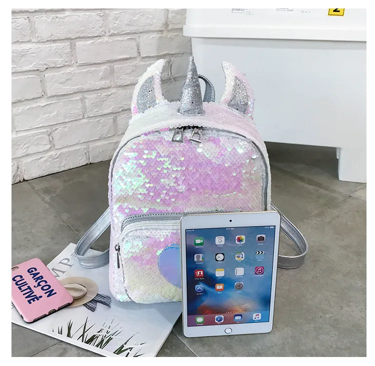 unicorn flippy backpack