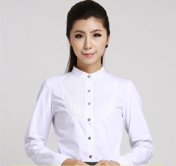 chinese collar formal shirts for ladies