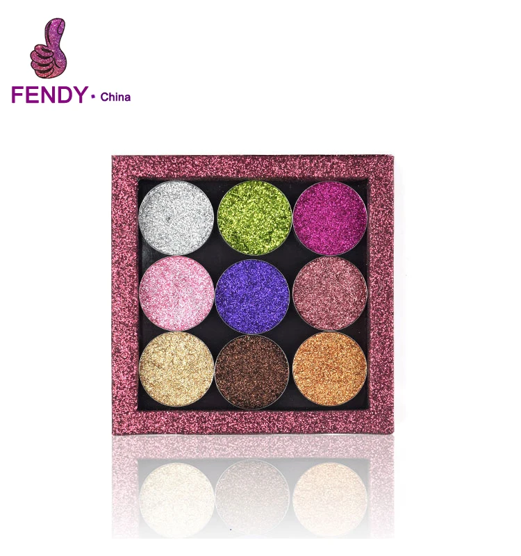 Wholesale Glitter Eyeshadow 9 Colors Glitter Pressed Eyeshadow