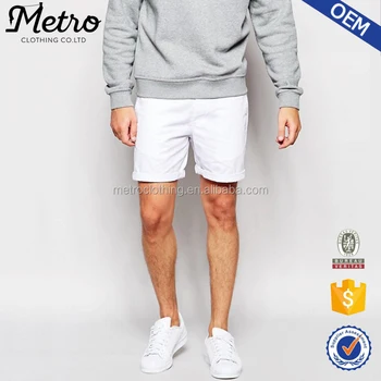 2017 Latest Casual Style Men's Plain White Chino Shorts - Buy ...