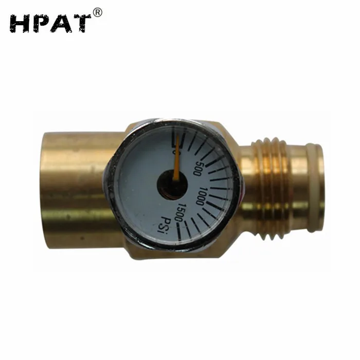 Paintball Inner Thread Co2 Tank On/off Valve With 1500psi Gauge Buy