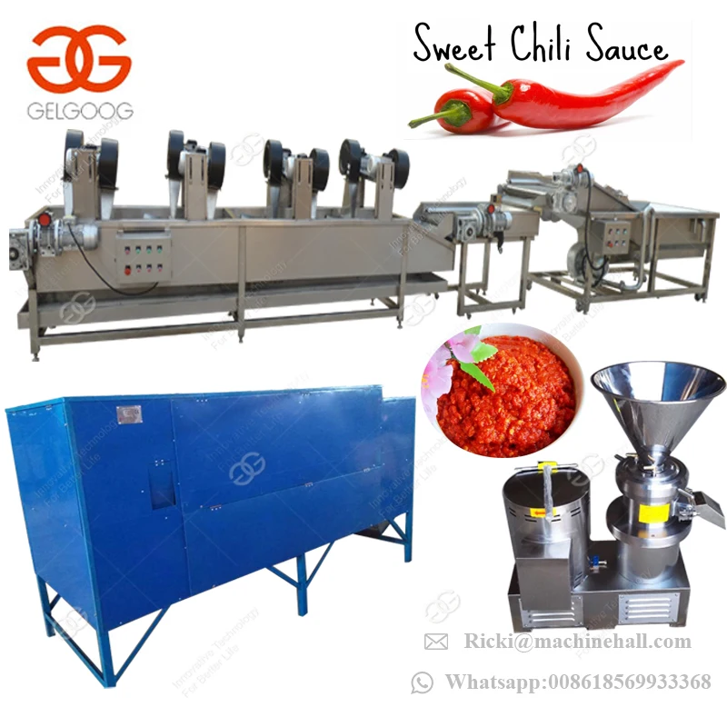 Durable Garlic Chili Paste Grinding Production Line Pepper Sauce Making Machine