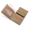 New arrival high quality crazy horse genuine leather card wallet for japanese free logo custom OEM service