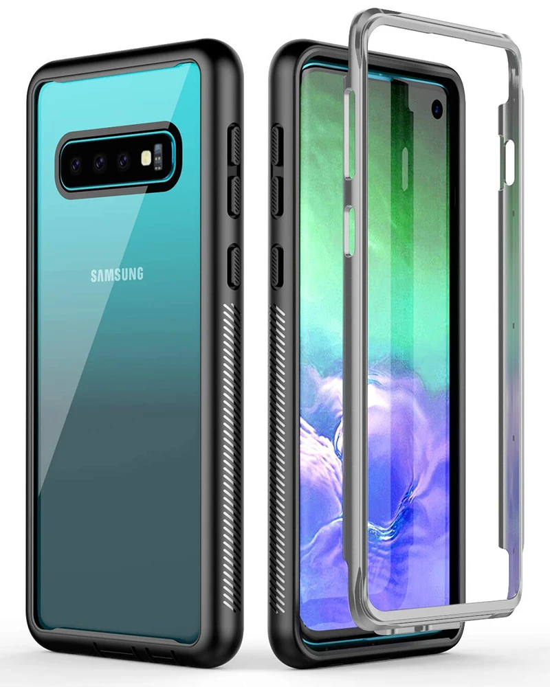 

For Samsung Galaxy S10 Plus Clear Bumper Phone Case, Shock-Absorption Rugged Heavy Duty Armor Case Cover for Samsung Galaxy S10+