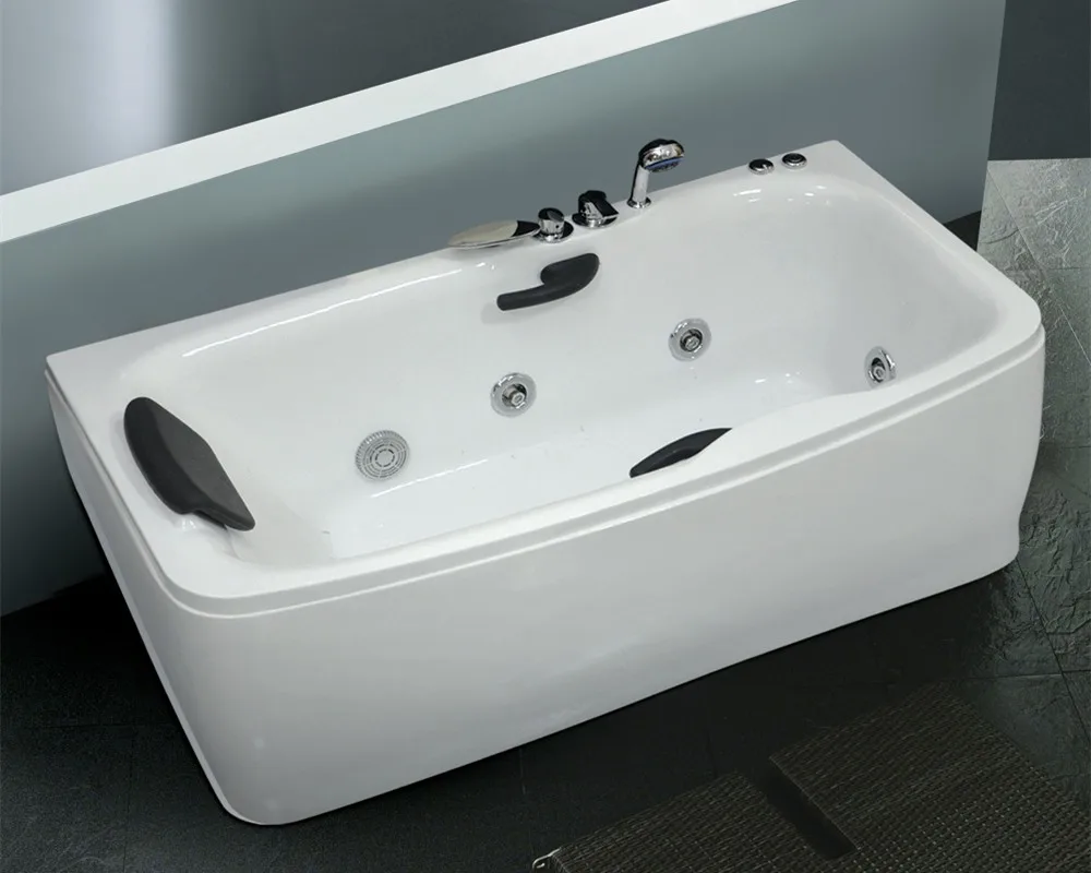 Luxury new design rectangle acrylic bathtub tub