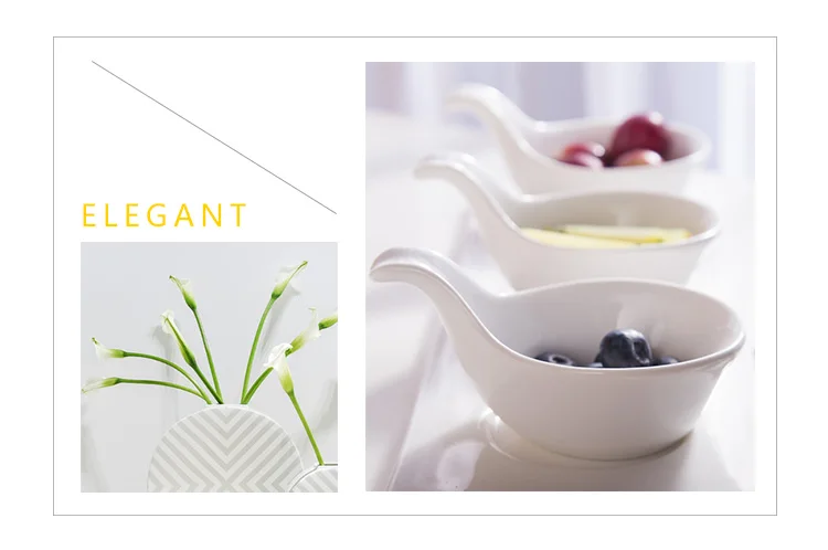 Buffet Small Sauce Dish Ceramic Decorative Serving Spoons Dipping Spoons