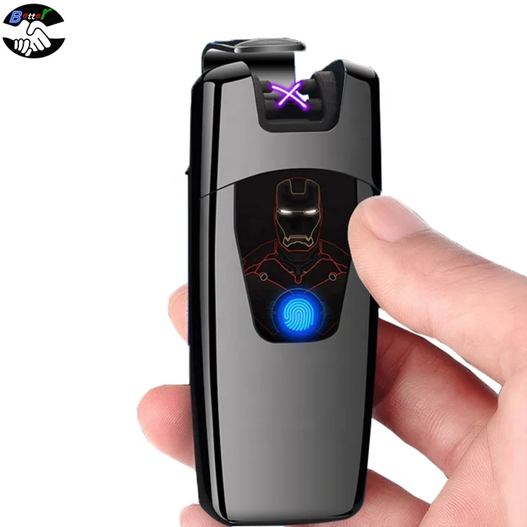 ultra thin double ARC electric spark USB lighter,electronic gifts smoking accessories cigarette lighters rechargeable