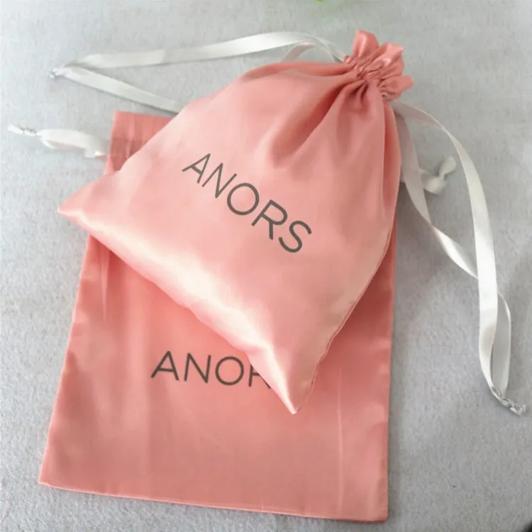 

High Quality Custom Logo Cute Small Luxury Satin Drawstring Bag for Jewelry Eyelash Jewellery Hair Collection Dust Pouch