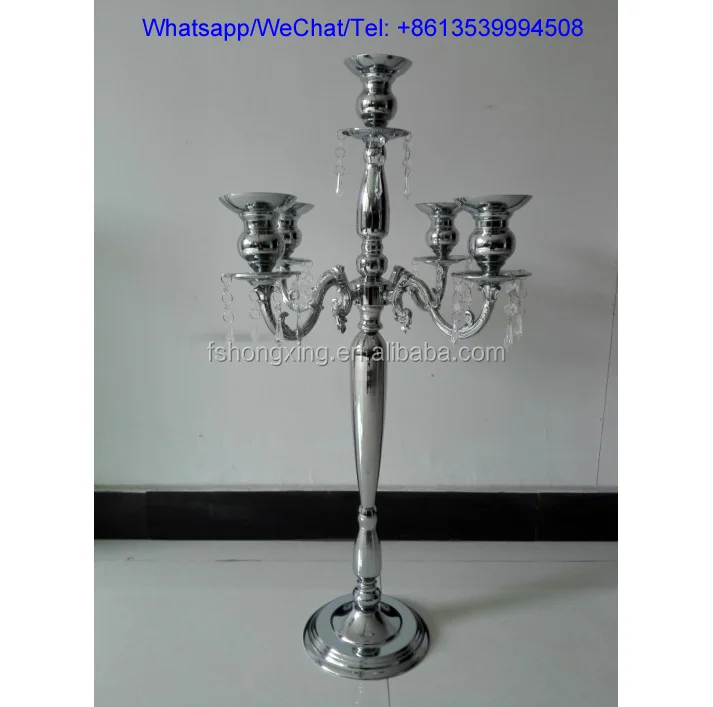 Led Light Tall Gold Wedding Candelabra For Wedding And Party Decoration