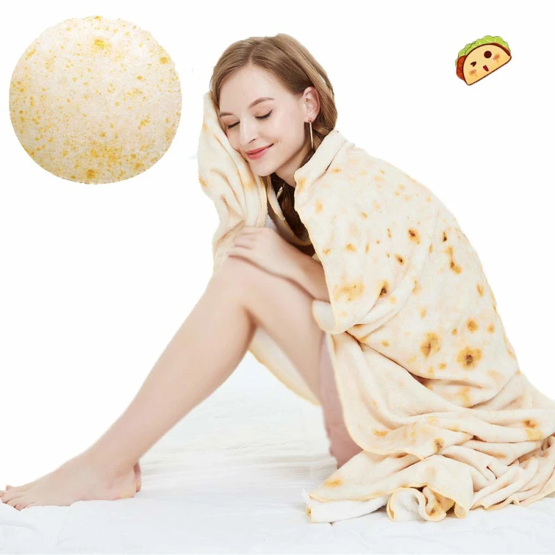 

Hot High Quality Burrito Towel Digital Printing Tortilla Blanket, Printed designs (or customized)