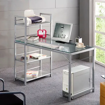 
Glass Study Table with shelves 