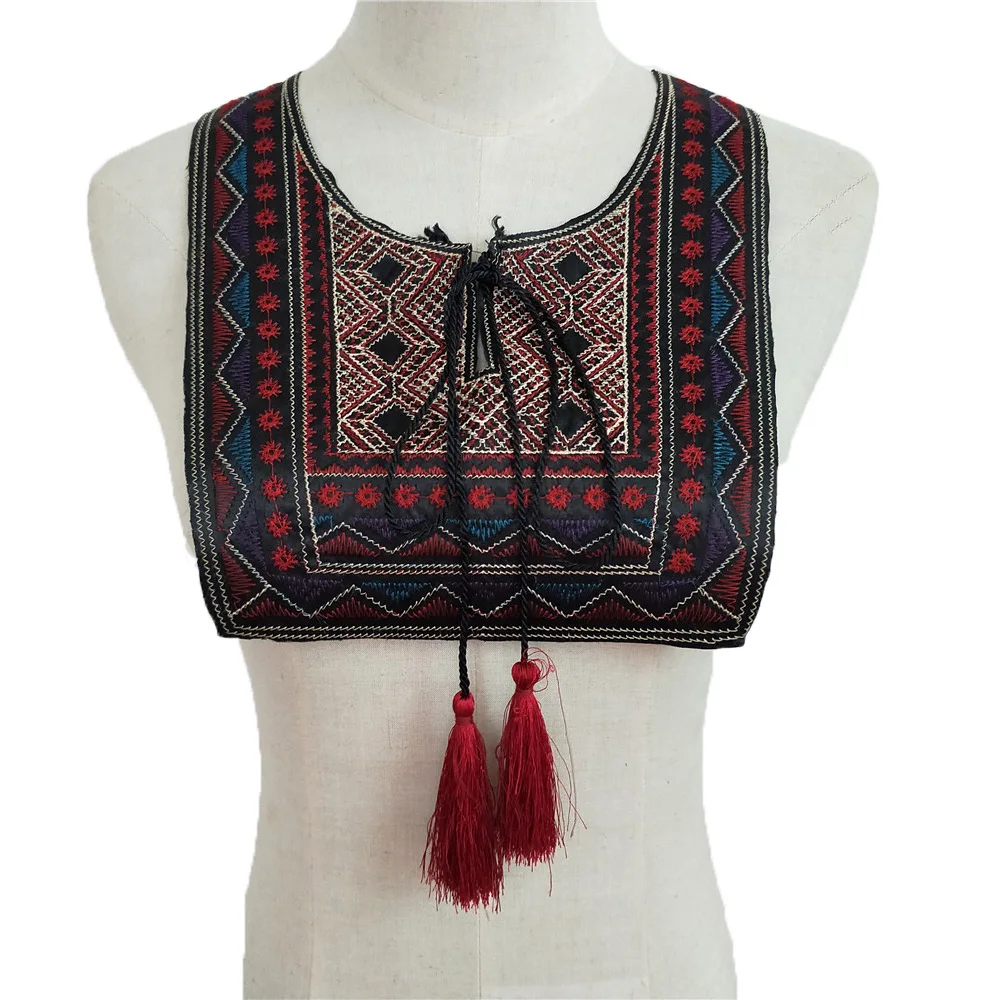 2019hot Sale Ethnic Style Embroidery Lace Neckline Neck Collar Dress