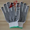 double sides dotted cotton work gloves