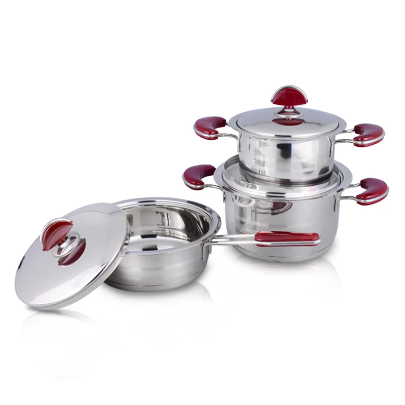 6 Pcs Stainless Steel Cookware Sets Kitchen Amc Cookware Buy Amc