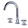 KEDAH faucet factory dual handle taps three hole widepreead bathroom faucet wall mounted faucets