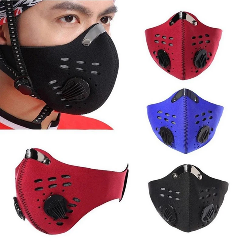 Outdoor bicycle riding half face activated carbon anti smog neoprene face protect mask