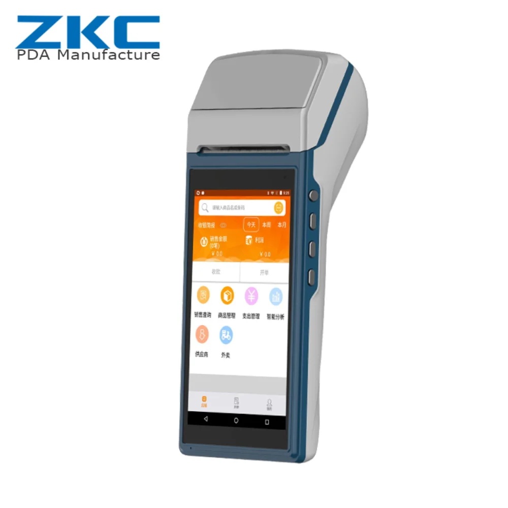 

ZKC5501 NFC 1D 2D barcode scanner portable handheld POS terminal with printer