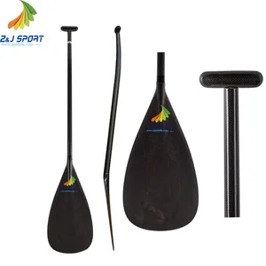 ZJ SPORT Tahiti Type Lightweight Full Carbon Fiber Outrigger Canoe OC Paddle With Bent Shaft