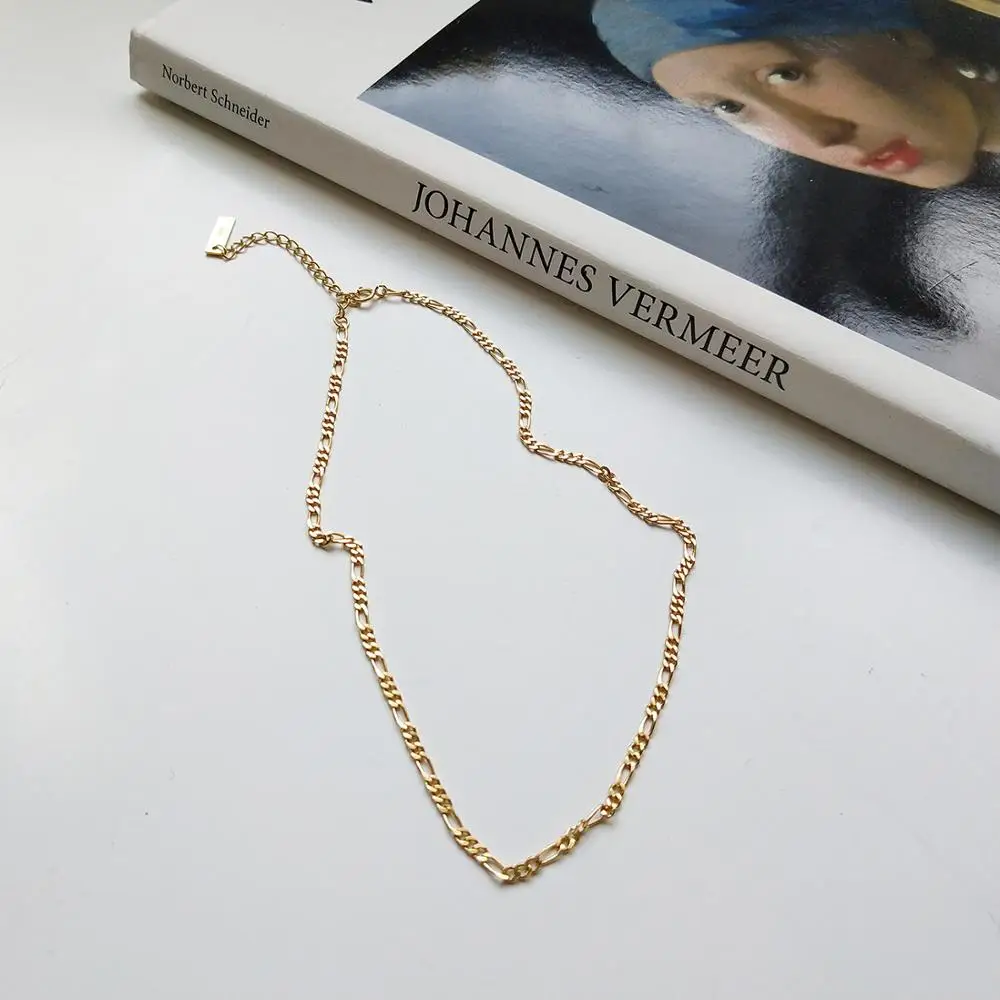 Fashion choker necklace 925 silver gold plated chain necklace