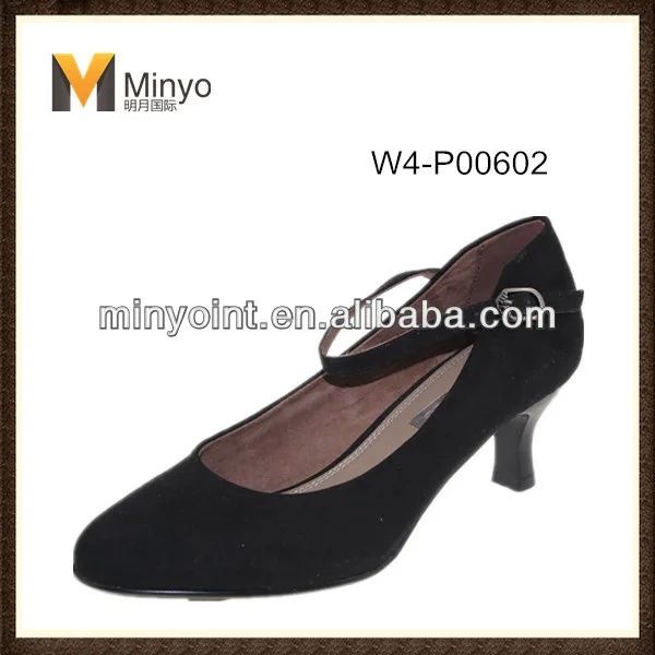 Minyo Black Office Lady Shoes Work Shoe Low Heel Comfort Buy