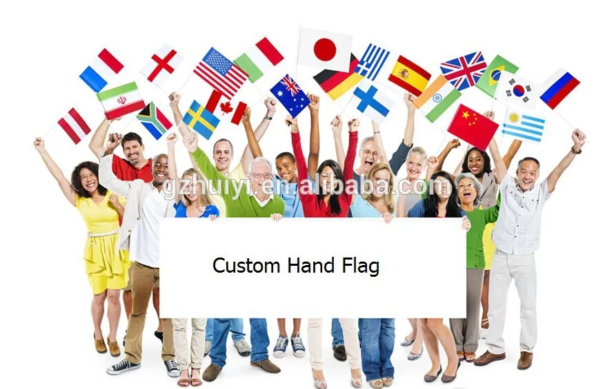 Gahumi Custom Hand Held Flags Small Plastic Stick Flag