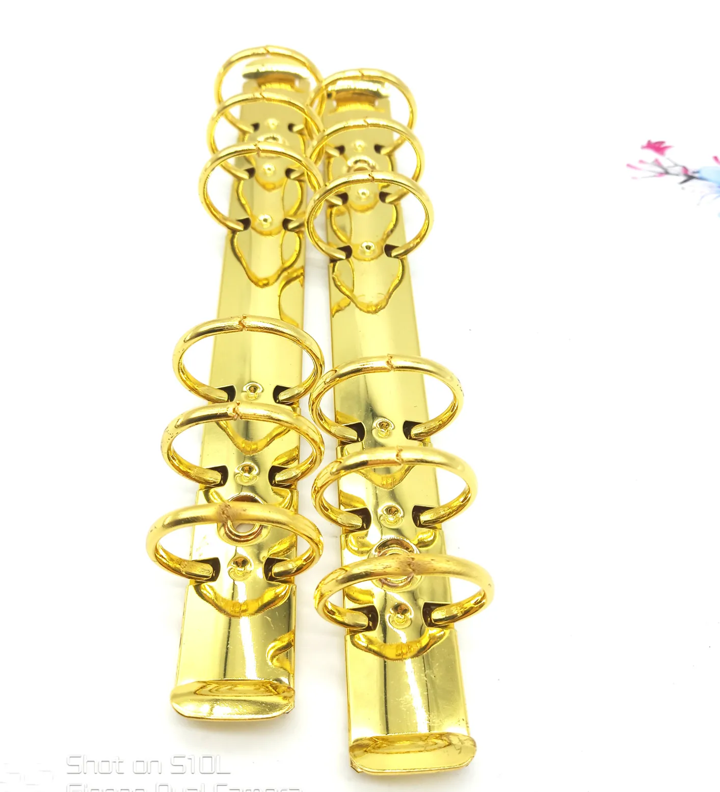
216mm6 ring gold metal binderCustom a4 size a5 a6hardware metal 6 ring binder mechanism gold 