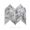 Premium Cesar Blue Leaf Shaped Water Jet Gray Marble Mosaic Wall Tile for Kitchen