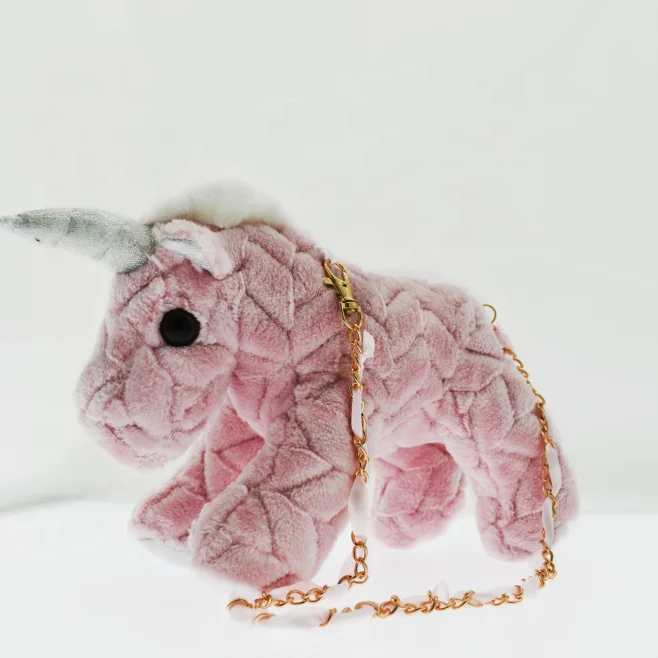 cute fluffy cute unicorn bag