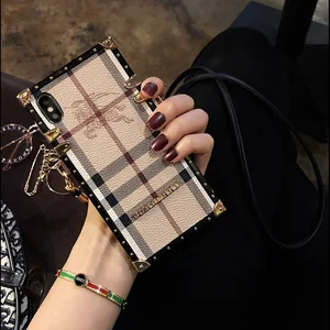 iPhone 7 Plus Max TPU Lattice Design Phone Case Necklace