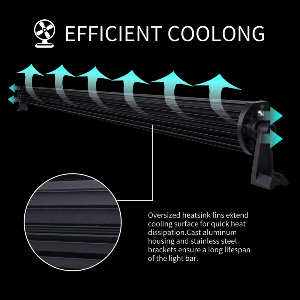 Liteway 4x4 Harbor Freight 288w 50" Spot Flood Combo Led Light Bar Off