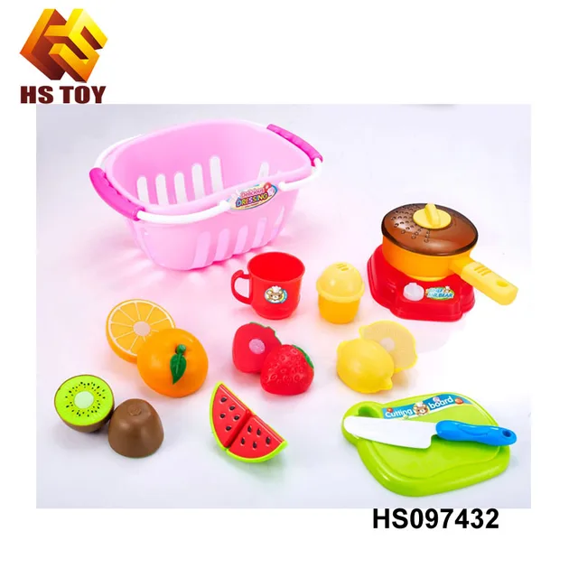 basket packing <strong>kitchen</strong> plastic fruit cutting set toy bulk for