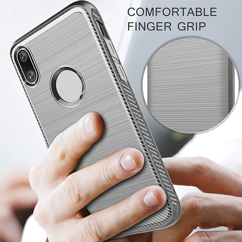 Texture Brush Carbon Fiber Slim Case For Apple IPhone X/8/7/6 Cover