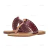 2019 Fashion Flat T Strap Slides Women Studs Trims Casual Thong Sandals Casual sandals