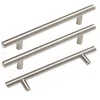 Brushed Stainless Steel Door Handles T Bar Drawer Pull Cabinet Hardware Euro Style Bar Handle Pulls