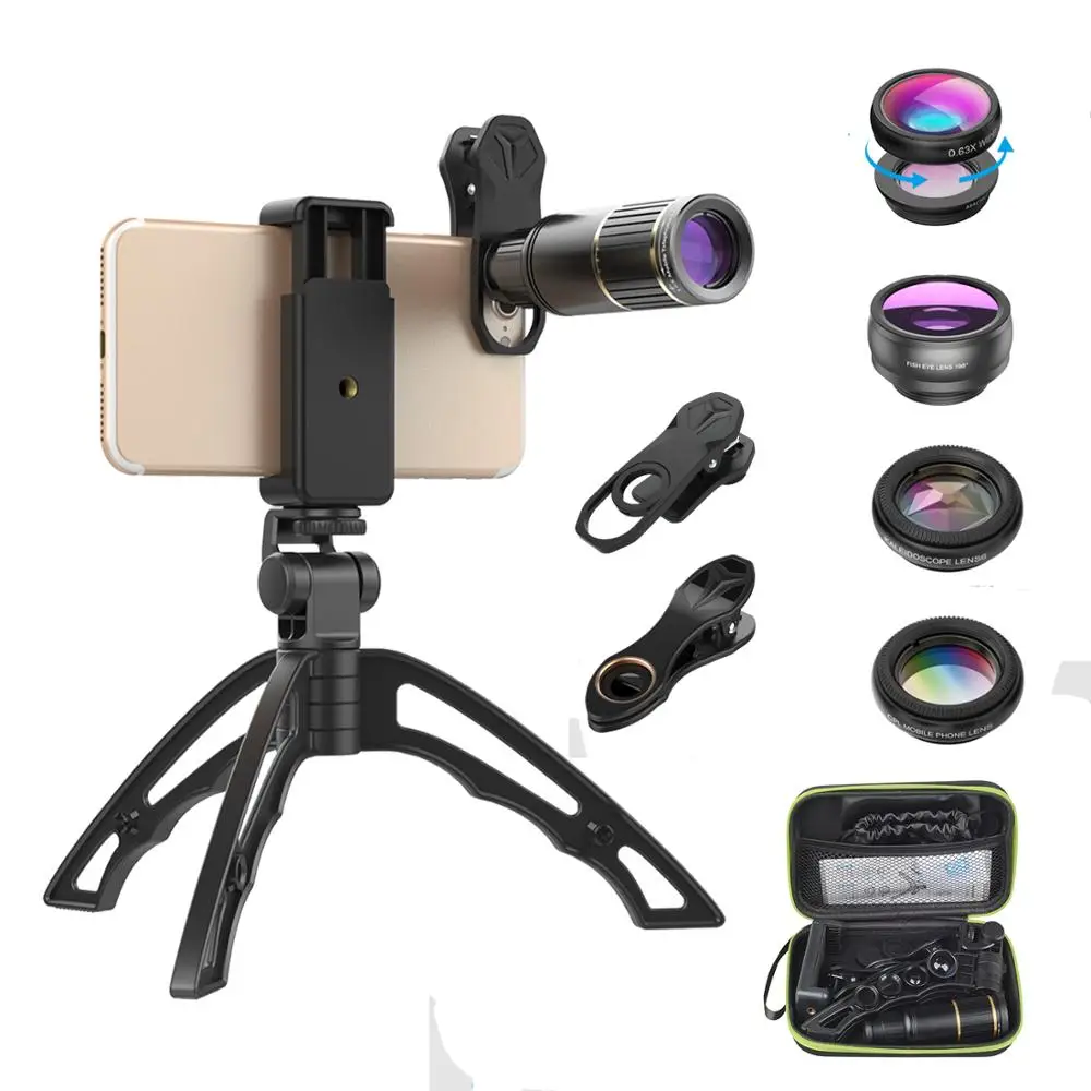 2019 Hottest Trending Product Mobile Camera Lens 16X Zoom 6 in1 Cell Phone Camera Lens,Smartphone Lenses