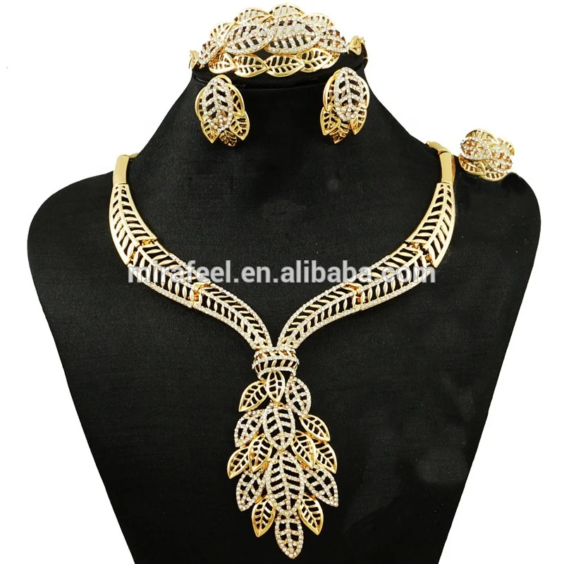 BJ601 beautiful jewelry sets two colours african jewelry set dubai gold jewelry