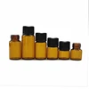 wholesale amber small cosmetic essential sample 3ml glass vials